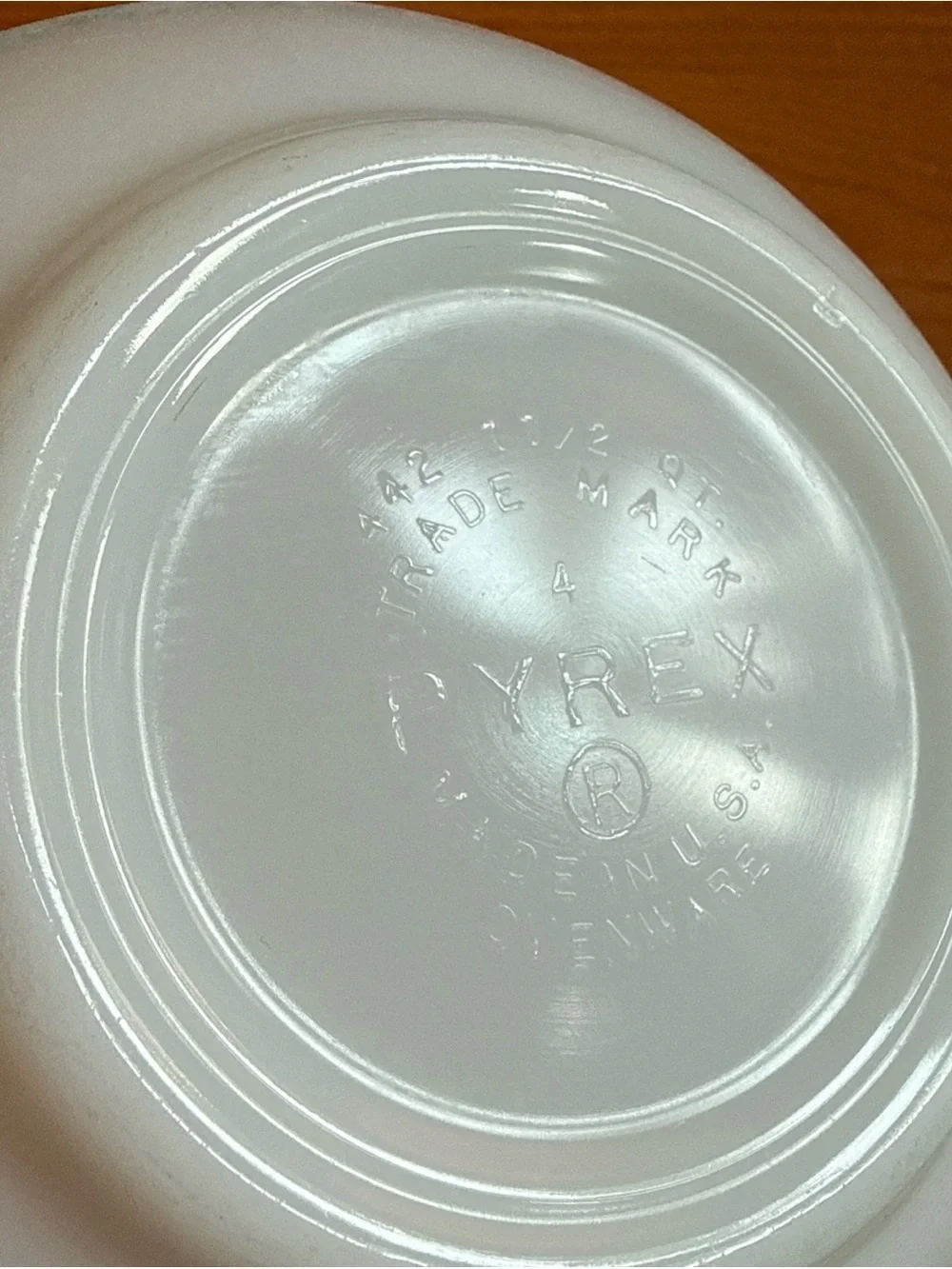VTG Pyrex Cinderella mixing bowl turquoise White Butterprint, Refrigerator Dish